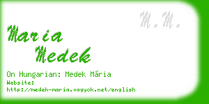 maria medek business card